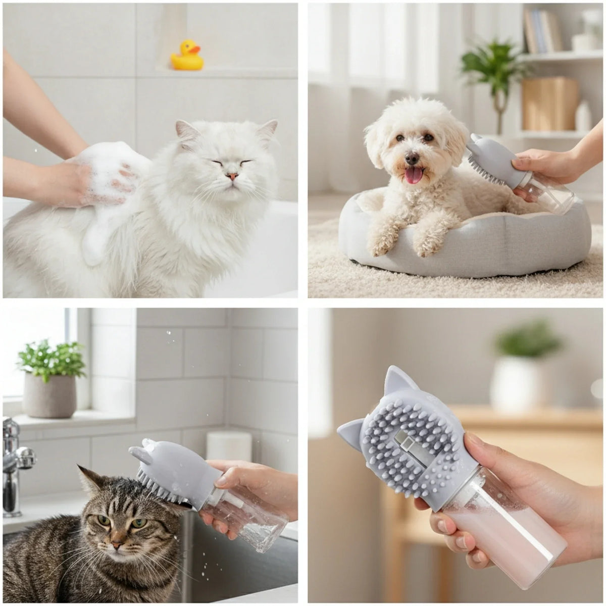 Pet Bathing Brush Soft-Bristled Grooming - ProPawPet.com