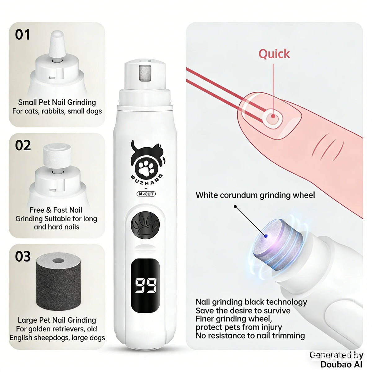 Big Guest Pet Nail Grinder Electric Manicure - ProPawPet.com