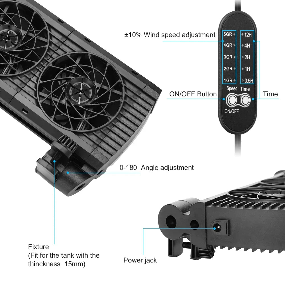 Fish Tank Fan Adjustable 8 Variable Speed - ProPawPet.com