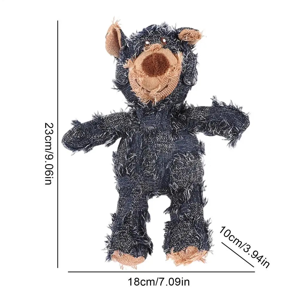 Plush Dog Companion for Chewers Indestructible Bear Toy