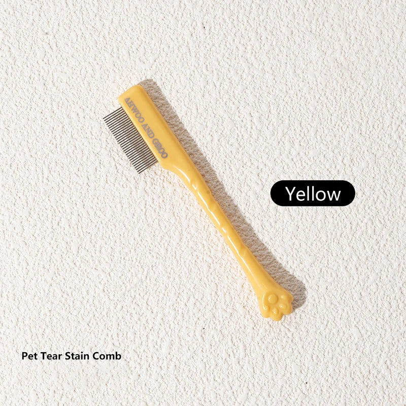 Pet Facial Cleaning Grooming Comb Tear Stain Eye Droppings Remove Brush