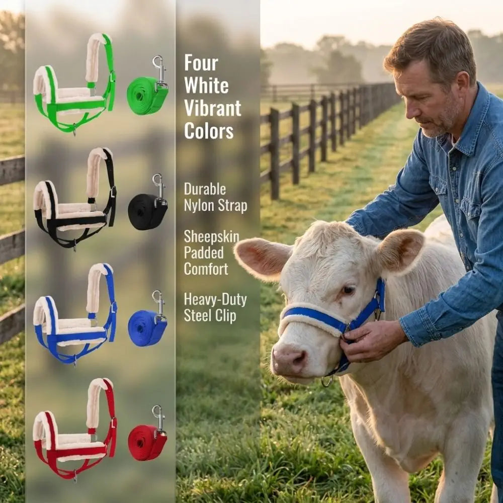 Plush Nylon Cow Halter Adjustable with Long - ProPawPet.com