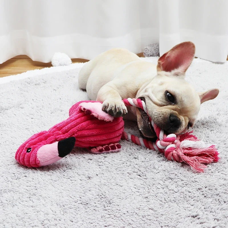 Plush Flamingo Pet Squeaky Toys for Small - ProPawPet.com