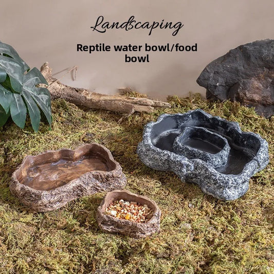 Natural Rock Reptile Water Dish & Food Bowl - ProPawPet.com