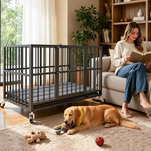 48 Inch Heavy Duty Steel Escape Proof Dog - ProPawPet.com