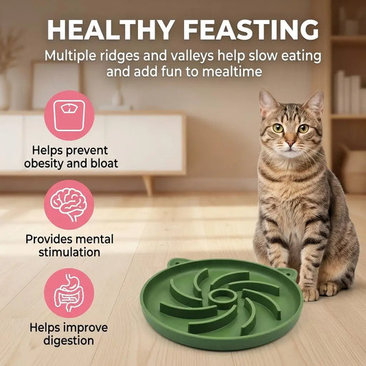Cute Cat Ear Silicone Slow Feeding Plate - ProPawPet.com