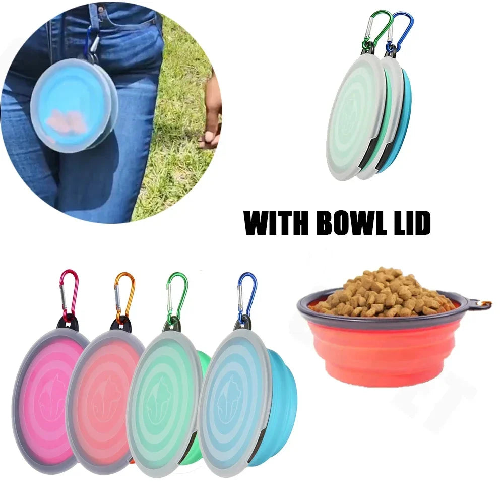 Foldable Silicone Dog Food Water Basin with - ProPawPet.com