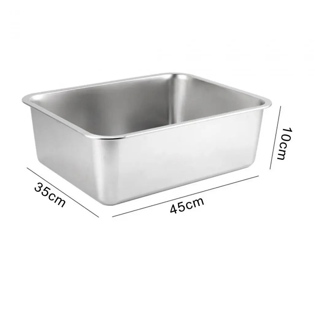 Cat Metal Kitten Litter Pan Rounded Corners Potty – photo 4