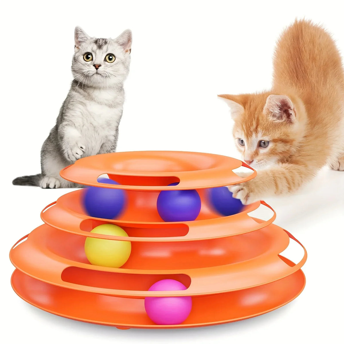 3 Layer Interactive Cat Toy Tower with - ProPawPet.com