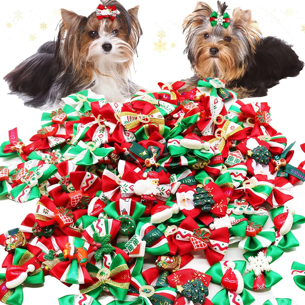 Puppy Bows 10/20/30PCS Handmade Dog Hair - ProPawPet.com