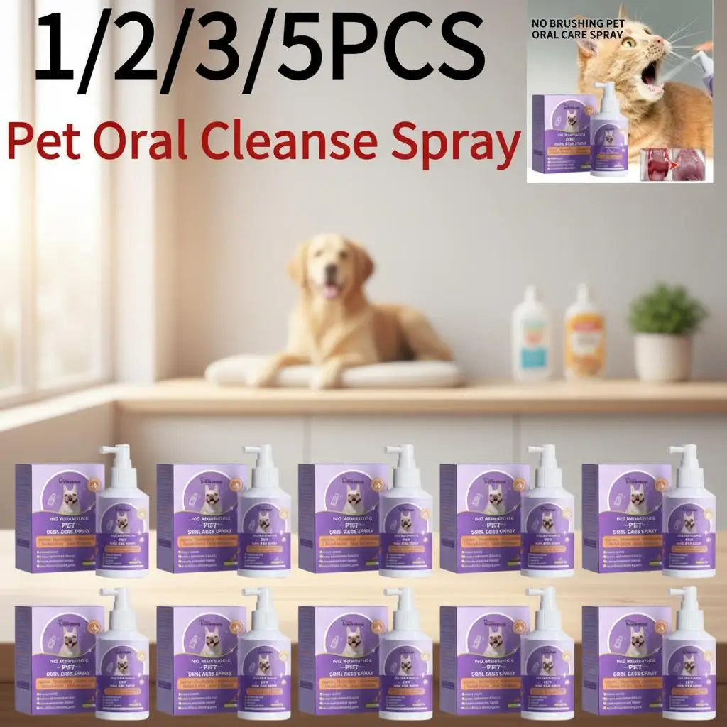 1-5PCS Portable Pet Teeth Cleaning Spray For - ProPawPet.com