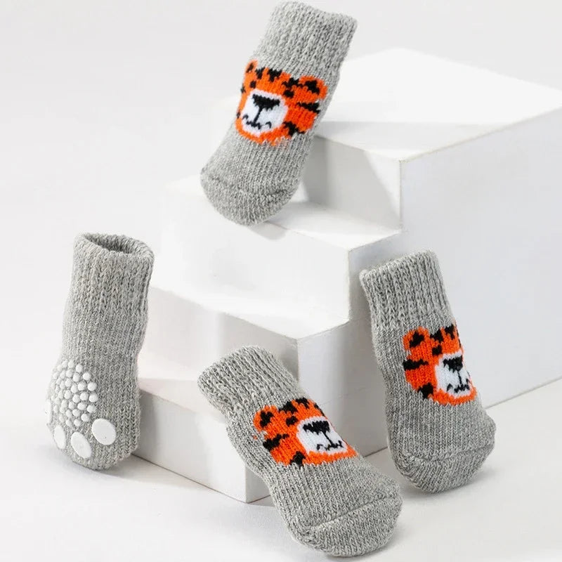 4Pcs Winter Pet Dog Socks Anti Slip Warm - ProPawPet.com