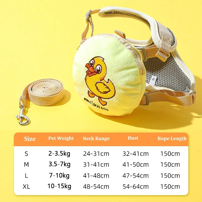 Hamburger Bag Dog Harness Set Outdoor - ProPawPet.com