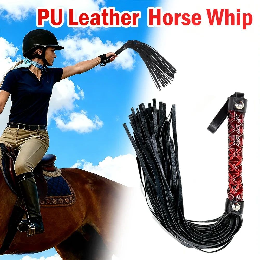 Tassels Handle Horse Whip PU Leather Non - ProPawPet.com