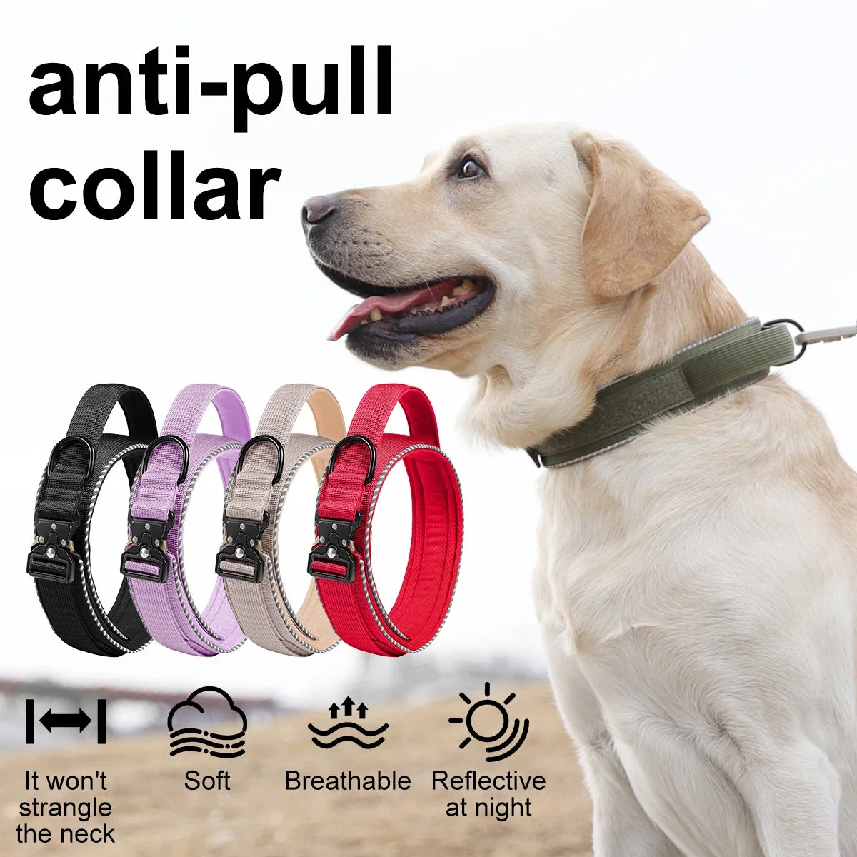 Tactical dog collar, adjustable military - ProPawPet.com