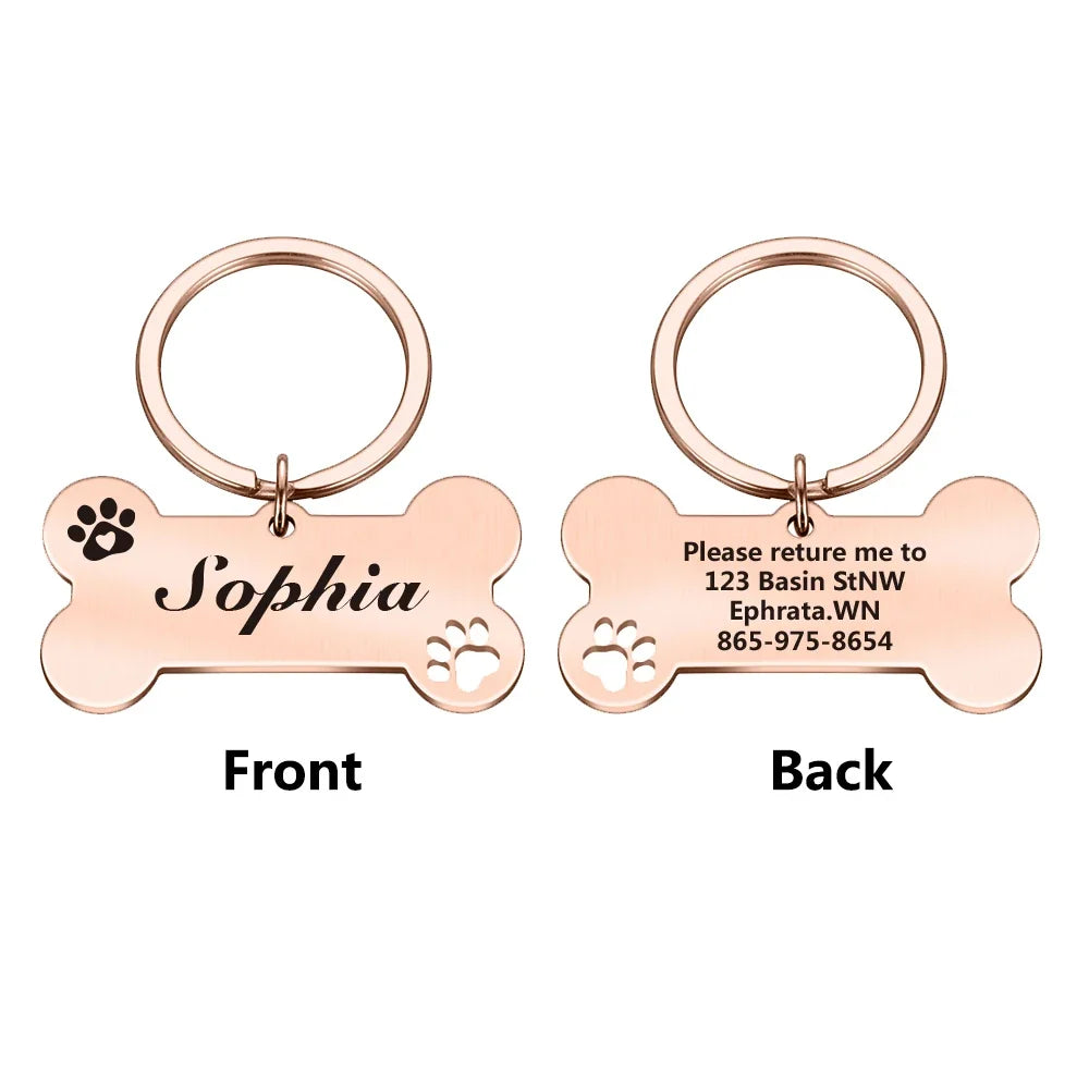 1pc Romantic footprint Customized Text Cat - ProPawPet.com