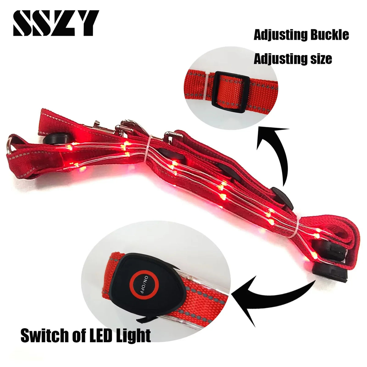 3Pcs LED Horse Legs Chest Tails Straps - ProPawPet.com