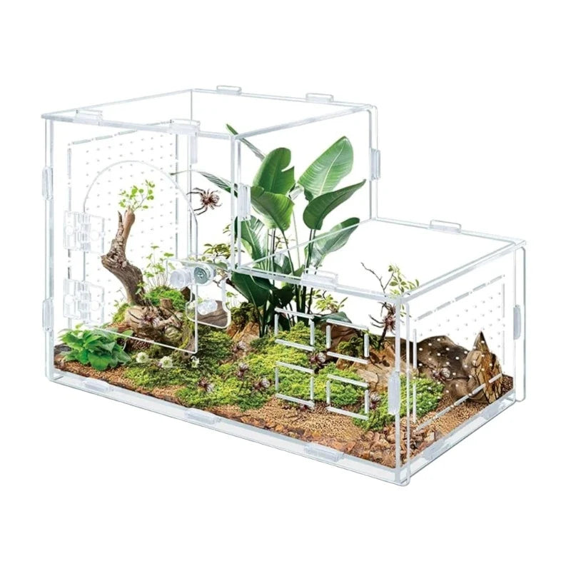 Reptiles Terrarium Clear Observation Design Breeding Box – 2 Colors