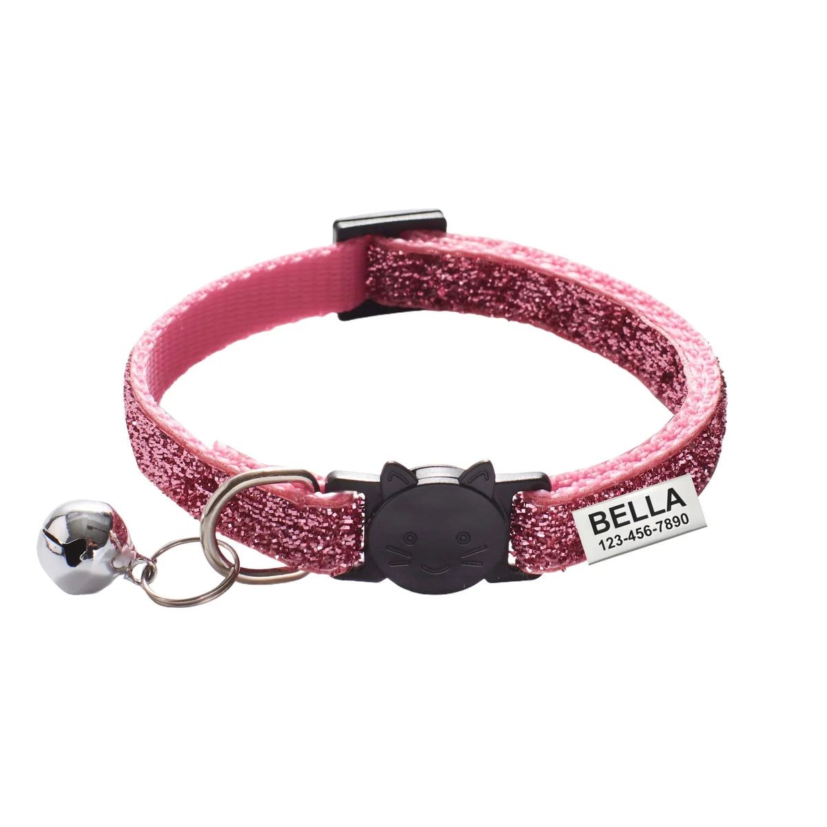 Free Engraving Glitter Cat Safety Buckle - ProPawPet.com