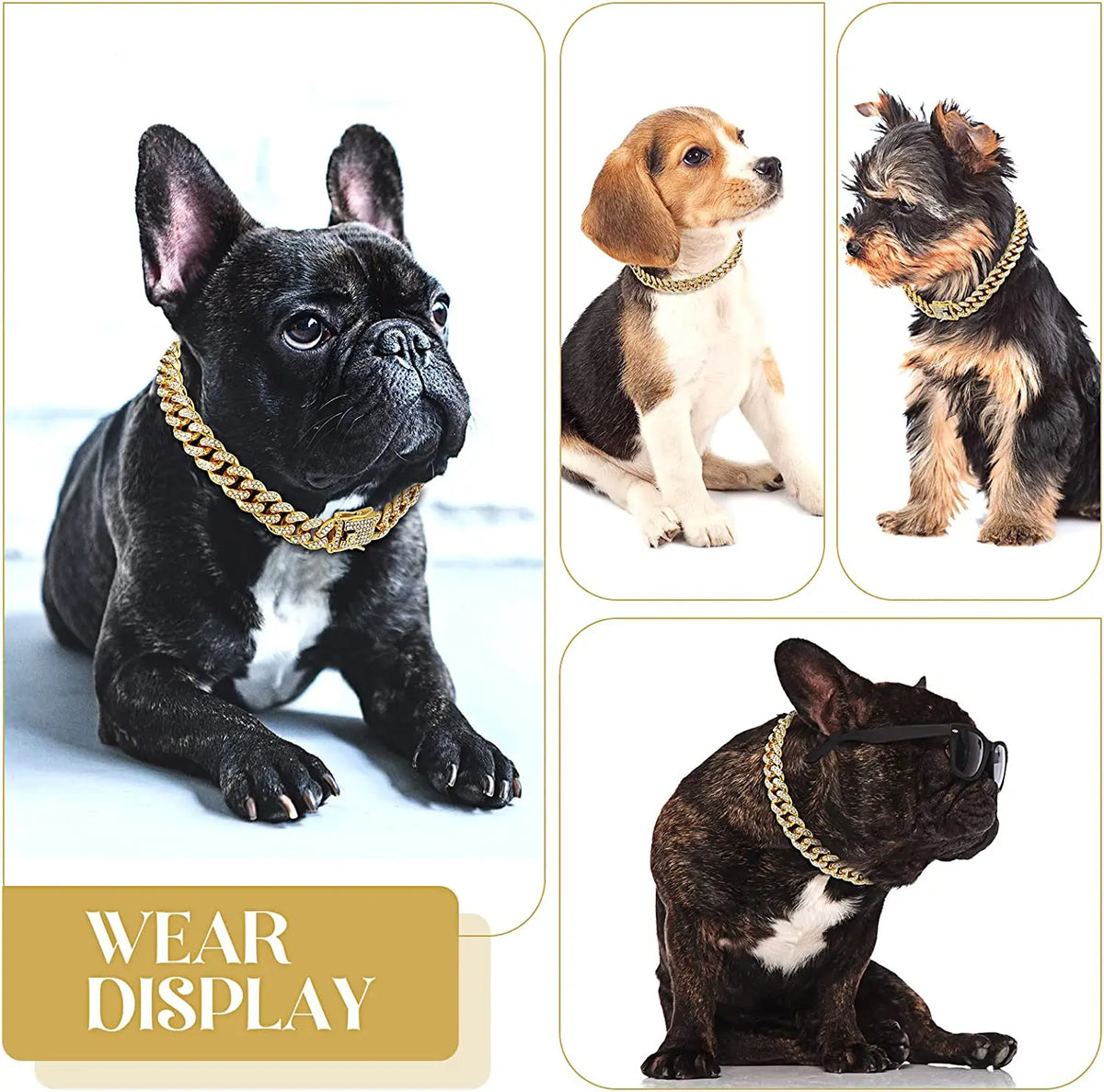 Luxury Cuban Link Cat Necklace Gold Chain - ProPawPet.com