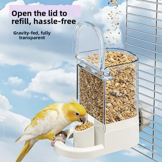 Automatic Bird Water Dispenser Plastic Hanging Parrot Enclosure