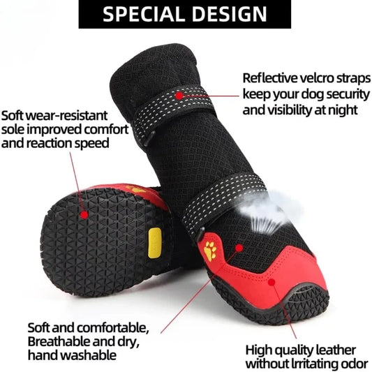 Non-Slip Breathable Dog Shoes Outdoor Rubber Boots