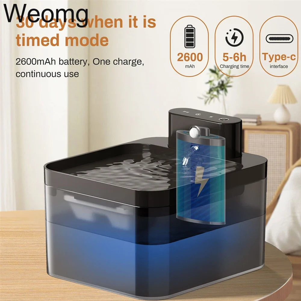 2.2L 5V Wireless Charging Cat Fountain - ProPawPet.com