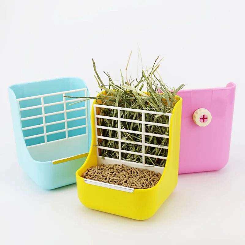 2‑in‑1 Hay Food Feeder Bowl Cage Mount - ProPawPet.com