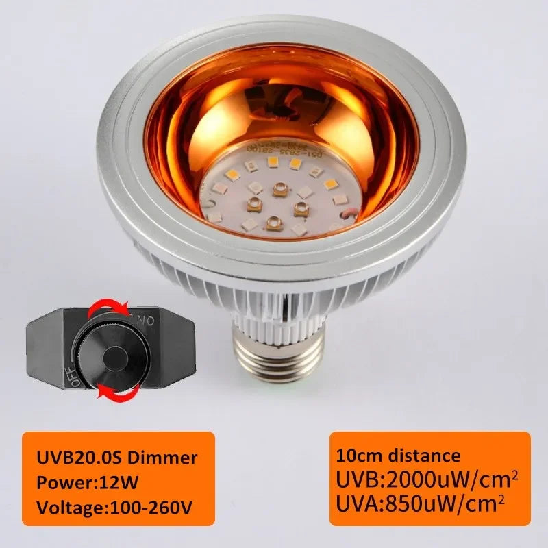 Reptile UVA UVB Lamp Bulb Turtle Basking UV Light – ID Tags, GPS & Safety Lights