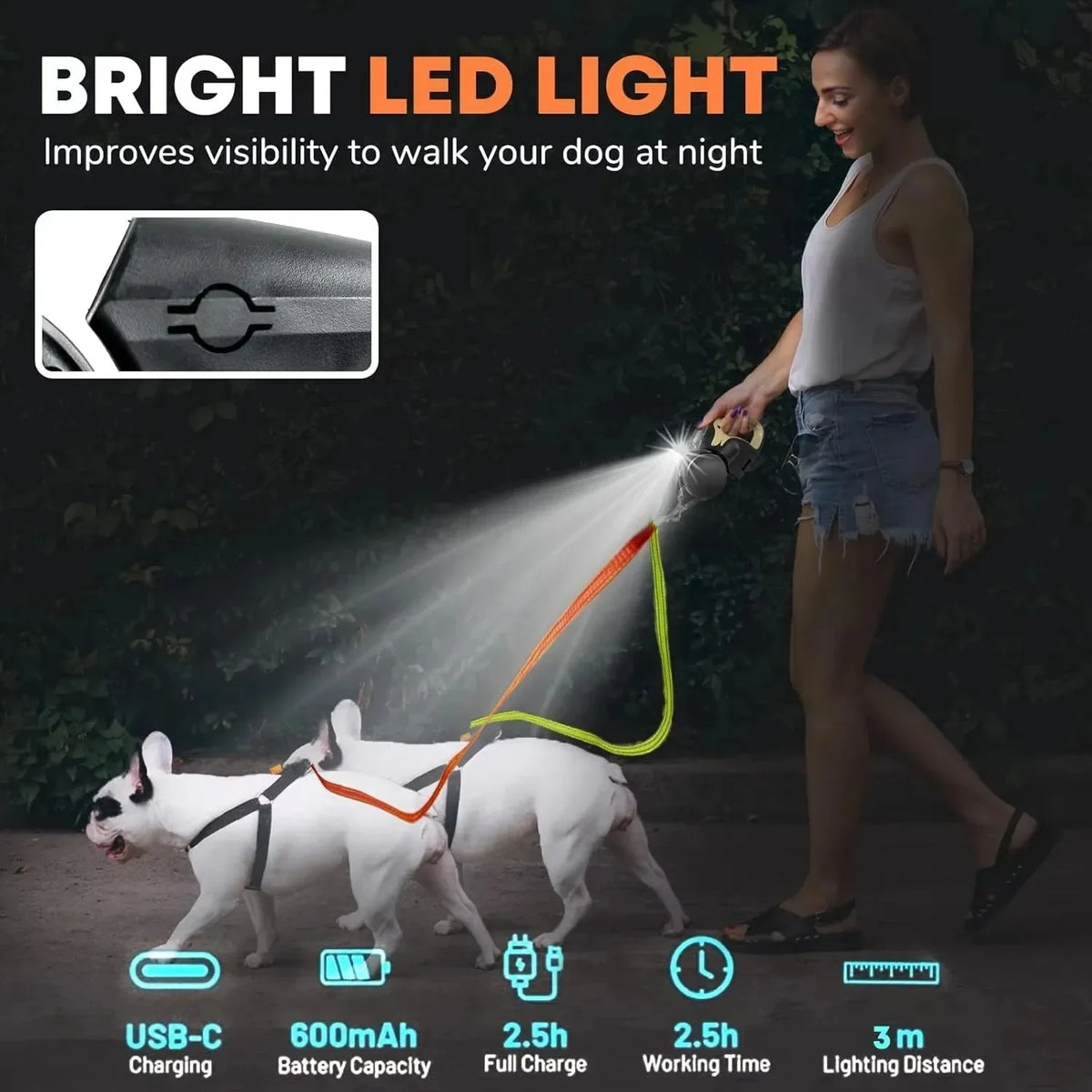 3m Retractable Dog Leash For Small Dogs - ProPawPet.com