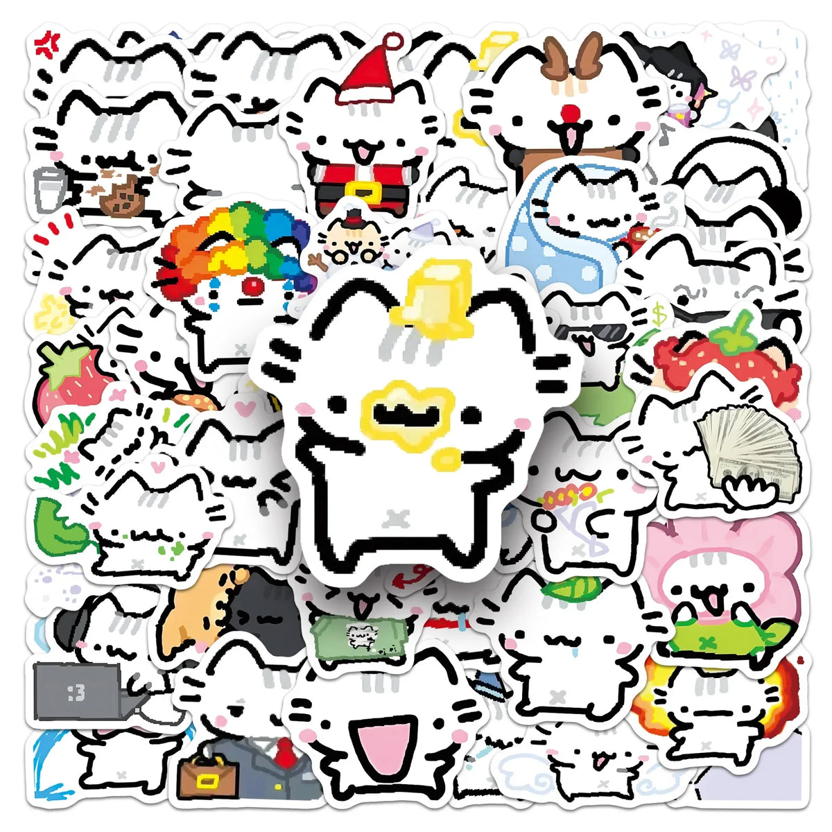 50 Pcs Cute Cat Stickers Kitten Pet Animal - ProPawPet.com