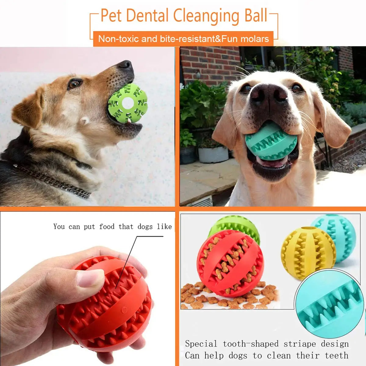 Dog Toy Rubber Ball Bite Resistant Molar - ProPawPet.com