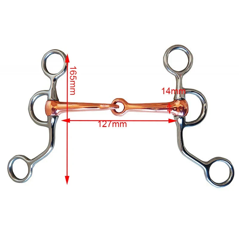 105 115 125 127 135mm Stainless Steel Horse Gag Bit Snaffle – 9 Colors