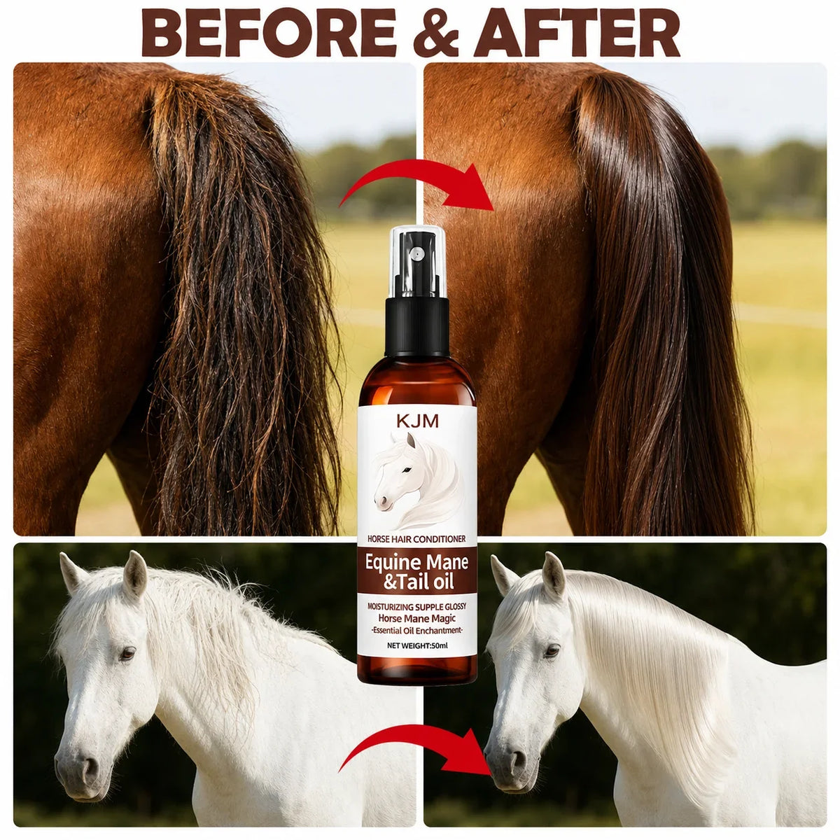 KJM Horse Mane Detangling Spray All Breeds - ProPawPet.com