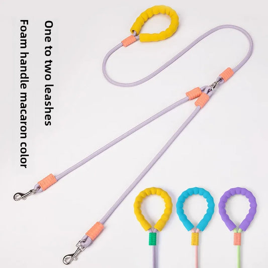 1.5m Pet Double Leash 2 Way Couplers Dog - ProPawPet.com