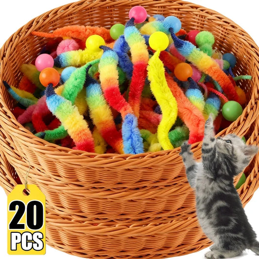 1/20pcs Cat Colorful Bouncing Ball Cat Toy - ProPawPet.com