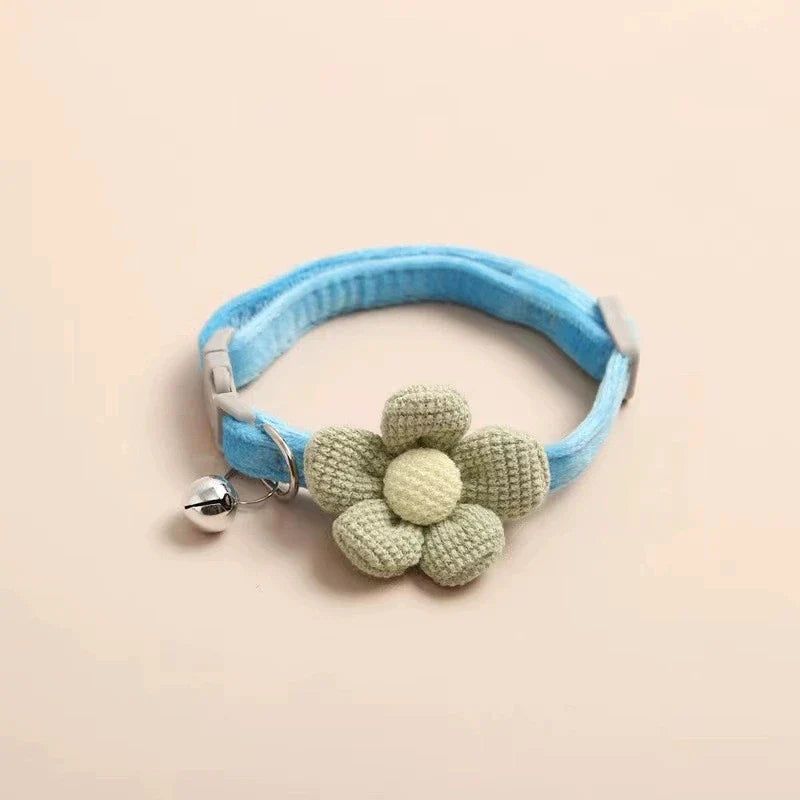 Polyester Cat Bell Collar Colorful Adjustable Sweat Cute Cartoon Pet