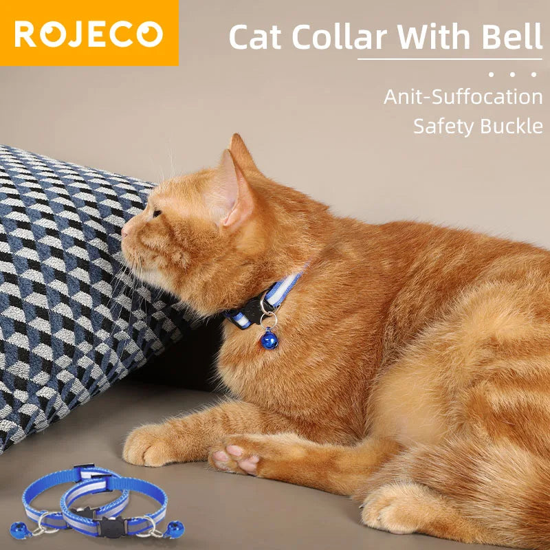 ROJECO Cat Collar with Bell Reflective - ProPawPet.com