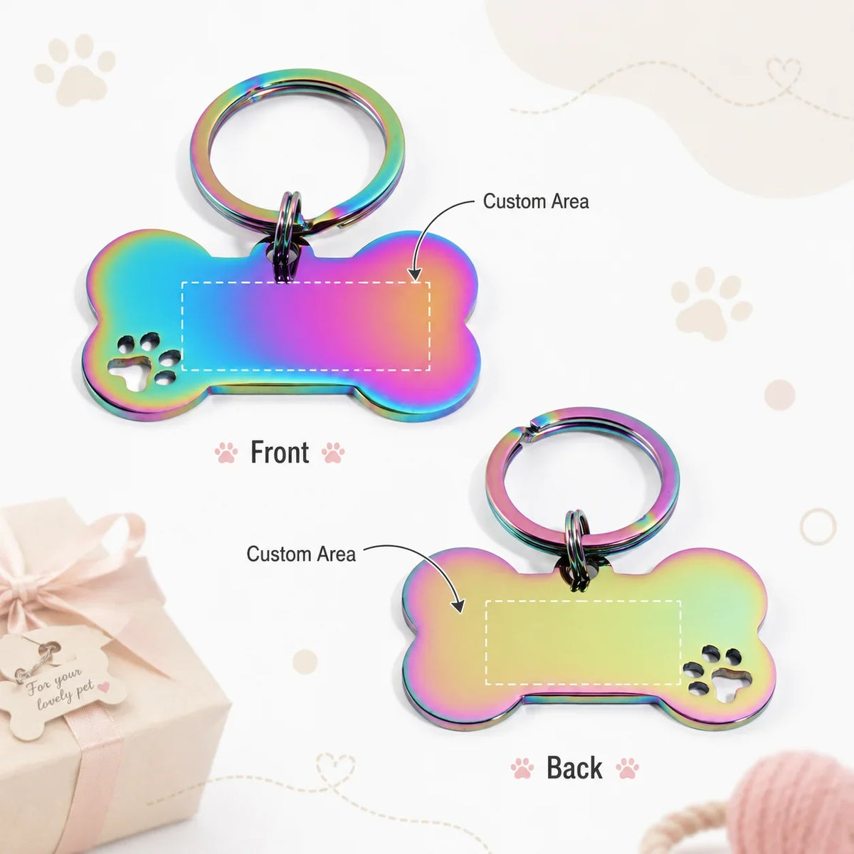 Stainless Steel Custom Name Dog Tags