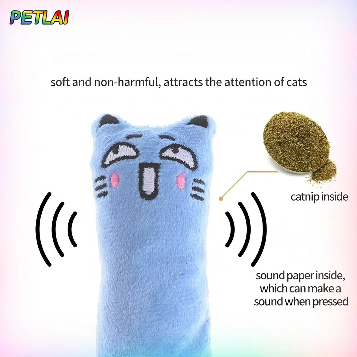 Cat Toy Catnip Sound Paper Funny Emoji Toy - ProPawPet.com