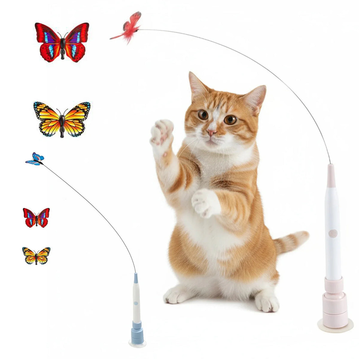 Flutter Rotating Kitten Toys with Suction - ProPawPet.com