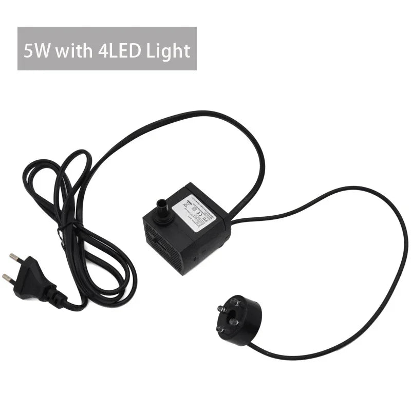 3W 5W LED Light Fountain Pump Fish Tank - ProPawPet.com