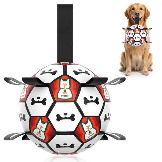 Premium 6-Inch Dog Soccer Ball with Handles - ProPawPet.com