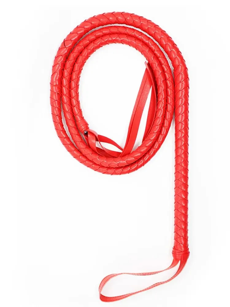190CM PU Leather Long Horse Whip Handmade - ProPawPet.com