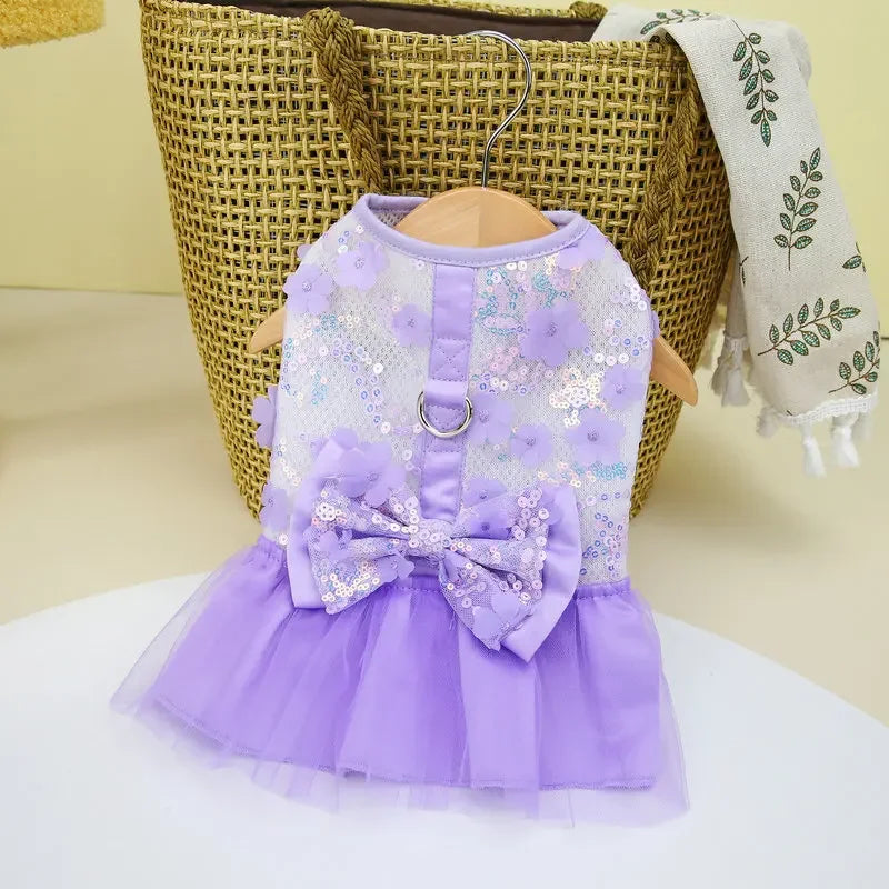 Summer Pet Clothes Apparel Dog Harness Dress - ProPawPet.com