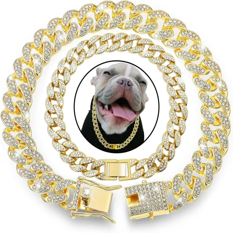 1-3pcs Dog Chain Diamond Dog Collar Walking - ProPawPet.com