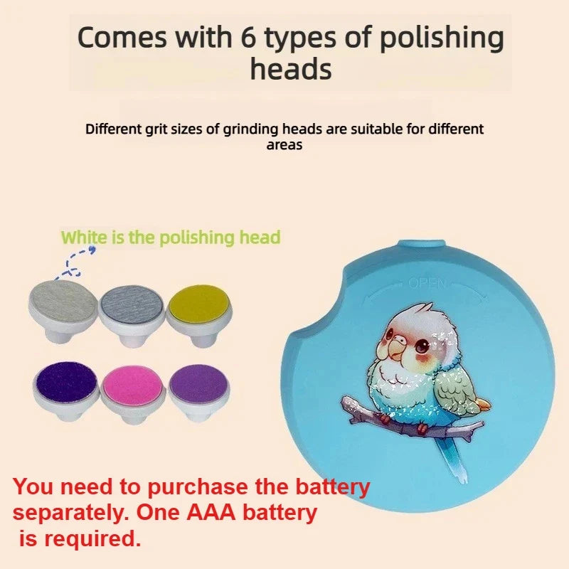 Electric Parrot Nail Trimmer Mini Round Beak Grinder – Bird Supplies