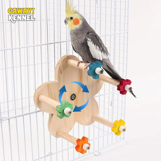 Wooden Parrots Ferris Wheel Toy with - ProPawPet.com