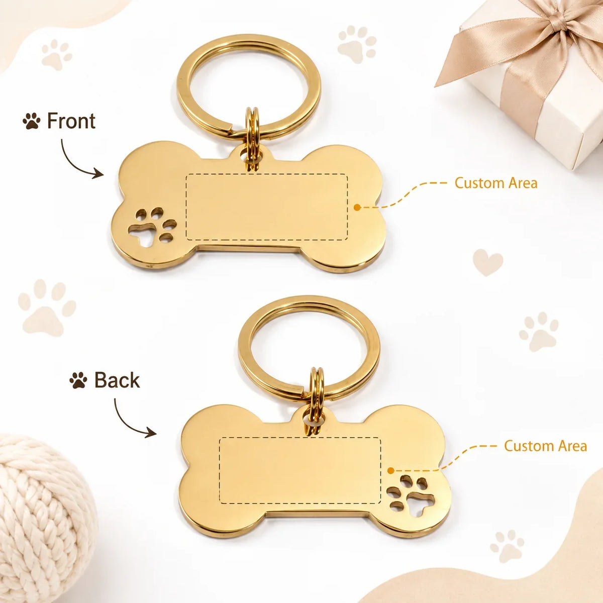 Stainless Steel Custom Name Dog Tags