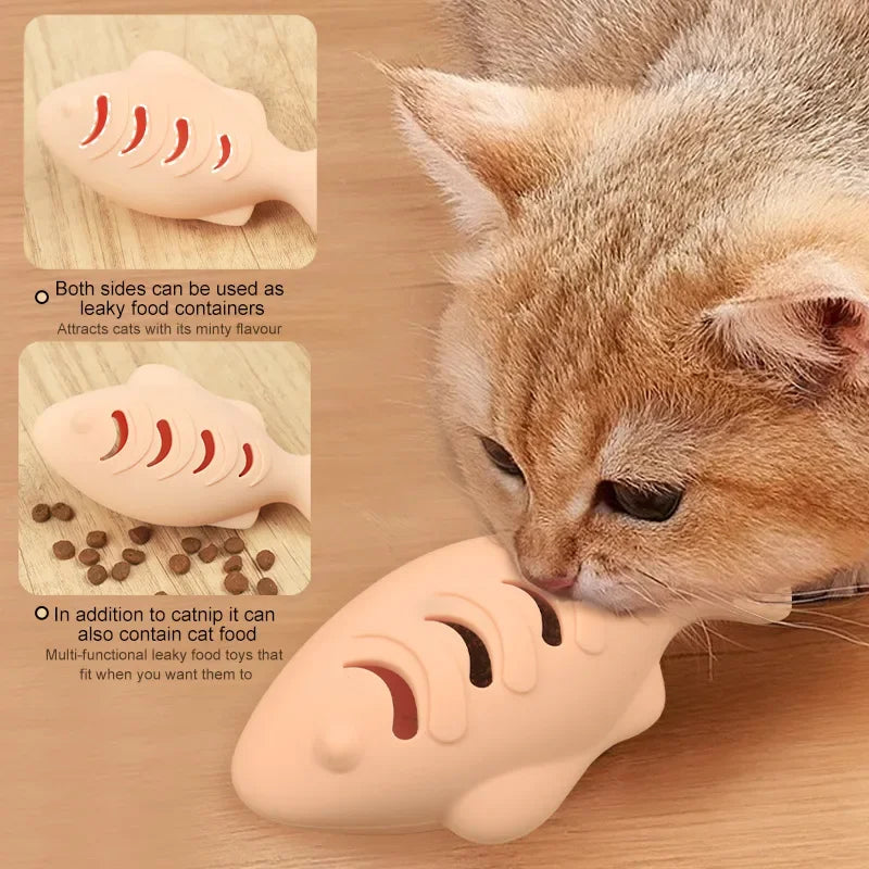 Soft Safe Silicone Fish Cat Toy Catnip - ProPawPet.com